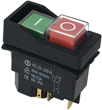 KLD-28A Waterproof Magnetic ON Off Pushbutton Switch 5Pins 220V
