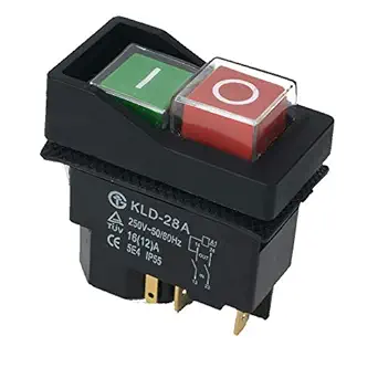 WSDMAVIS 1 Piece KLD-28A Magnetic Waterproof On/Off Switch 220V IP55 Electrical Spare Parts