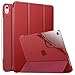 Produktbild MoKo Hülle Kompatibel mit iPad Air 4. Generation 2020 Neu iPad 10.9 Zoll 2020, [Unterstützt 2. Gen iPencil Laden] Folio Schutzhülle Ständer TPU Weich Transluzent Rücken Auto Wake/Sleep, Rot