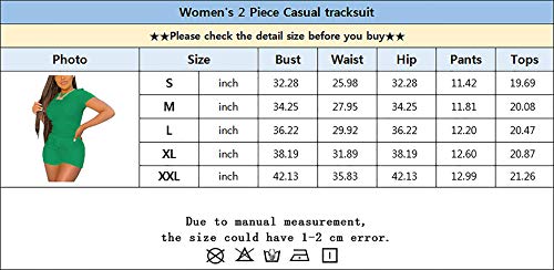 Aozzo Women's Summer Casual 2 Piece Short Set Slim T-Shirt Tops Bodycon Short Sportswear Legger Biker Tracksuit #TOP6