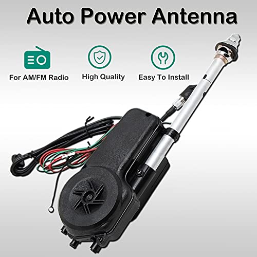 Anina Universal 12V Car Power Radio Antenna Fully Automatic Retractable Power Antenna Assembly Design for Am Fm Radio Antenna Mast Replacement Kit - Thumbnail 2