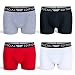 Produktbild SPECIAL EDITION Premium Herren Boxershorts 4er Pack Männer Unterhosen Komfortabel - Unterwäsche Herren aus Hochwertiger Baumwolle - Retroshorts Herren Ideale Passform, Schwarz, Grau, Weiß, Rot, L