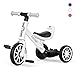 XJD 3 in 1 Triciclo per Bambini Bicicletta Equilibrio Adatto per età 1-3Anni Certificazione CE Classico 1.0(bianca)