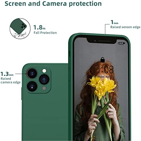 WXX iPhone 11 Pro Case, Silicone Camera Protection Ultra Slim Case Soft Gel iPhone 11Pro Cover Rubber Lightweight Anti-Scratch Phone Case Compatible for iPhone 11 Pro 5.8-Inch Dark Green