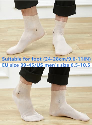 Men's Silk Socks Athletic Work Soft Breathable Mulberry Silk Dress Socks 5 Pack2