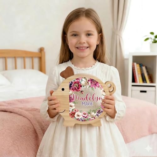 Image of Personalized Piggy Bank, Wooden Money Banks for Kids, Custom Gifts for Boys and Girls, Personalized Piggy Bank for Girls