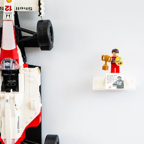 Image of Wall Mount Compatible with Lego Icons F1 Cars - Compatible with McLaren MP4 /4 & Williams FW14B - Ayrton Senna & Nigel Mansell Tribute - Models not Included