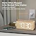 uscce Wooden Digital Alarm Clocks for Bedrooms: Dimmable Dual Alarm Clock with Large Numbers for Bedside Desk - Loud Alarm for Heavy Sleepers with Volume Control - Wood Decor & Gifts