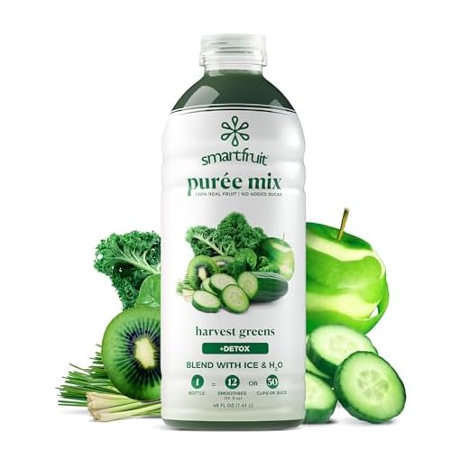 Smartfruit Harvest Greens + Detox, 100% Real Fruit Purée, Non-GMO, No Additives, Vegan - 48 Fl. Oz