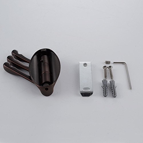 Weirun Solid Metal Swivel Hook Heavy Duty Folding Swing Arm Triple Coat Hook With Multi Three Foldable Arms Towel/Clothes Hanger For Bathroom Kitchen Garage Wall Mount Oil Rubbed Bronze #TOP3