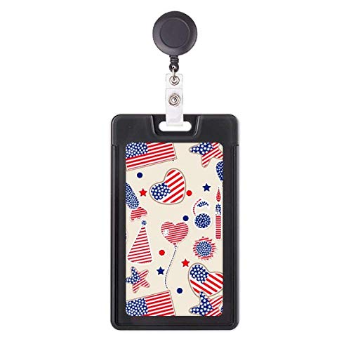Porte-badge rétractable solide avec enrouleur robuste cœur USA