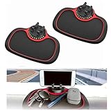 Multifunction Car Anti-Slip Mat Auto Phone Holder, Car Phone Mount Silicone Car Pad Mat, Universal Multifunction Car Dashboard Mat with Phone Holder in Car, for Phones, Keys, Gadgets (2 PCS)