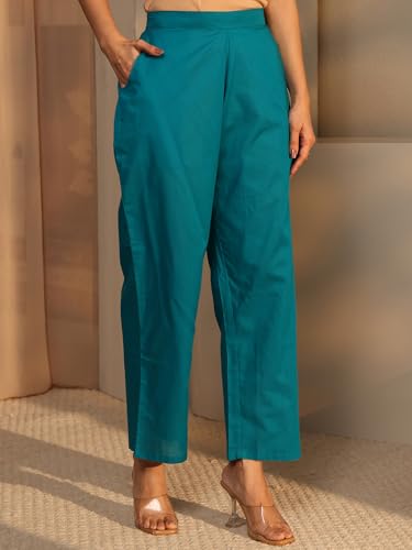 Image of Libas Art Embroidered Silk Blend Straight Kurta With Trousers and Dupatta | ethnic wear | bridal suit | wedding dress | occasion wear