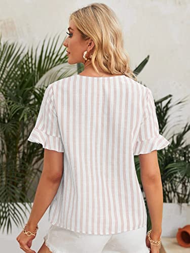 Image of OM SAI LATEST CREATION Women's Crepe Knit Blouse Ballon Butter Fly Sleeve Lace Tops Casual Loose Top