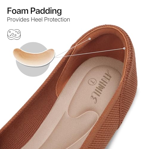 Image of ATHMILE Pointed Toe Flats for Women Comfortable Knit Ballet Flats Shoes | Slip-on Lightweight Dressy Work Shoes Machine Washable Womens Flats for Work Office Business Casual Wedding