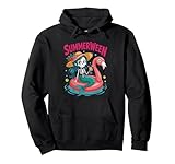 skeleton mermaid floatie happy summerween halloween spooky felpa con cappuccio