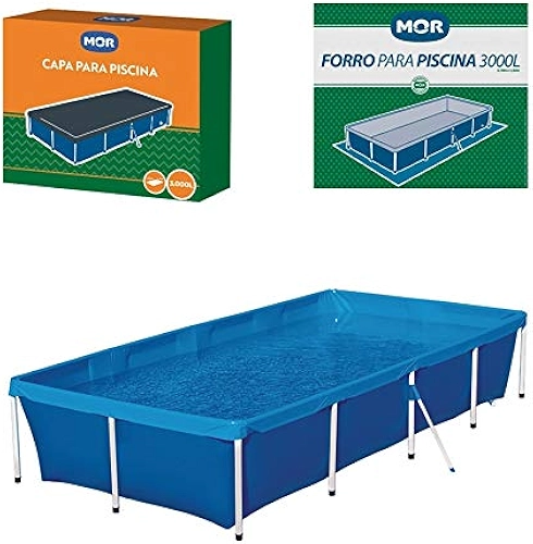 Kit Piscina Standard 3000 Litros + Capa + Forro - Mor