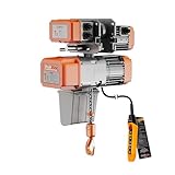 Prowinch 1 Ton Electric Chain Hoist w/Power Trolley 3-Phase 208-240V/440-480V, 2000 lbs Lifting, 1-Speed 60HZ & 16ft G100 Nickel Chain, Heavy-Duty Engine Hoist for Automotive Lift & Industrial Lifting