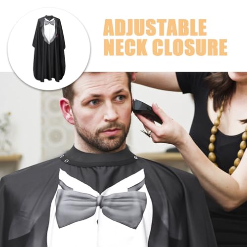 Capa Impermeable Grande para Corte de Pelo con Cierre de Broche miniatura 7