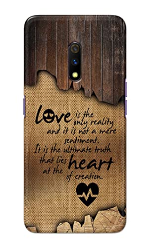 Image of PRINTFIDAA Love is The Only Reality and It is Not Mere Sentiment Printed Designer Hard Case for Realme X /Oppo K3, RMX1901 Back Cover -(e) RPM1010