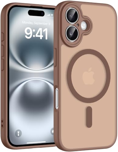 Helssitot Magnetisch für iPhone 16 Hülle, Braun – Ansicht 1