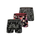 Serge Blanco Caleçon Boxer Homme Sport, Lot de 3, Gris A8 (M)