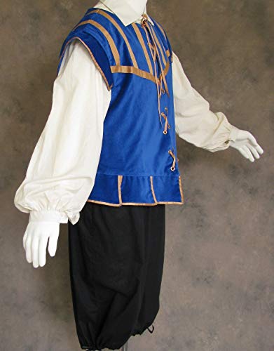 Artemisia Designs Renaissance Doublet For Men, 3 Pc Costume, Game Of Thrones, Ren Faire, Mens Got Cosplay Custom Wedding Regular Plus Size Blue #TOP2