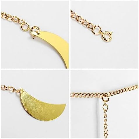 YPLonon Boho Moon Phase Wall Hanging 130cm Moon and Star Wall Garland Gold Boho Wall Decor with Chains Moon Hang Art Room Decor Lunar Phase Ornaments for Bedroom Living Room Bed Sofa