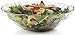Circleware Pastoral Decorative Glass Fruit and Salad Bowl Dish Plate, 10.5", Clear