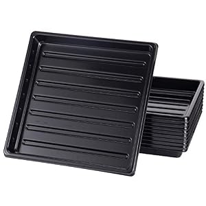 ANPHSIN Plant Growing Trays- 10 Pack 10.6” × 10.6” No Drain Holes Microgreens Growing Trays, Thickened Garden Plant Seed…