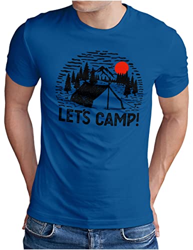 T-shirt OM3 homme bleu roi grande taille XXXXL pour camping et randonnée