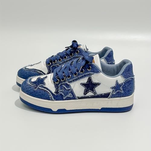 Women's Fashionable Multi-Color Sneakers - Comfortable lace-up Style - Suitable for Casual strolls and Skateboard-Style Wearing.2