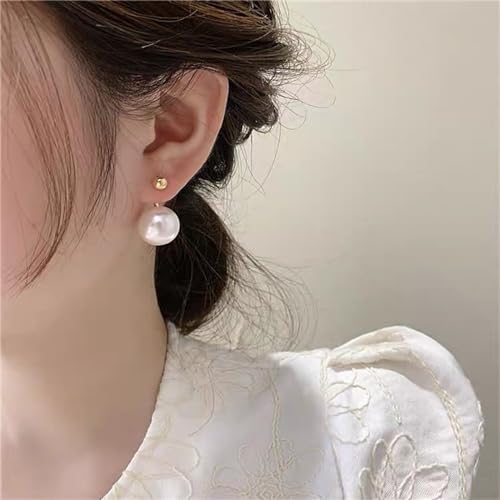 White Pearl Earrings for Women 2024 Trendy Fashion Earrings Lightweight Hypoallergenic Earrings(H-10028-E5286W-mm) — view 6