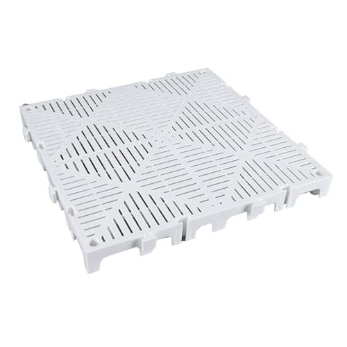 LUNAIZHUO Palets de Plástico, Plataforma de Almacenamiento Impermeable, Plataforma Ligera, Paletas de Rejilla Transpirables para Supermercados y Sótanos(40x40x2cm/16x16x1in)