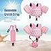 MoKo Toddler Swim Vest for Kids, Toddler Floaties Cartoon Swim Arm Band with Crotch Strap for Children 13-30 lbs, Pool Float Vests Shoulder Straps Learn to Swim (S Size), Pink Whale