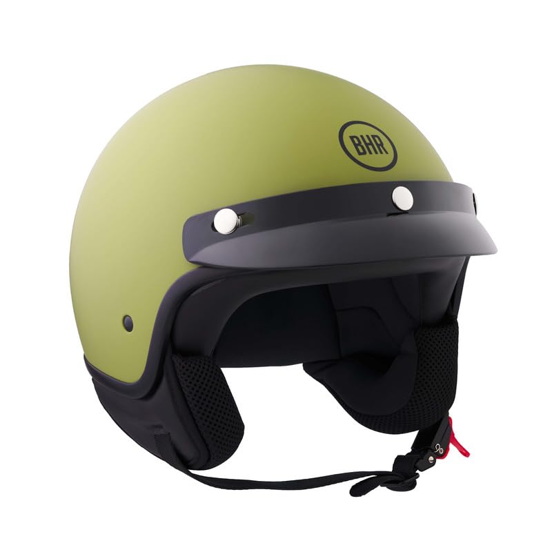 BHR Casque Demi-Jet, Casque Scooter 839 de | Homologué ECE 22.06, Idéal pour la Ville, Homme et Femme, Casque Moto et Cyclomoteur