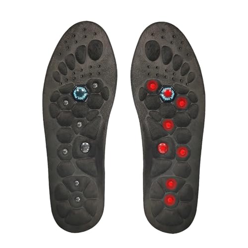 Plantilla de acupresión magnética, plantillas de acupresión deportivas, masaje, reflexología, almohadilla para zapatos, pérdida de peso, adelgazamiento, antifatiga, negro, M (40-43))