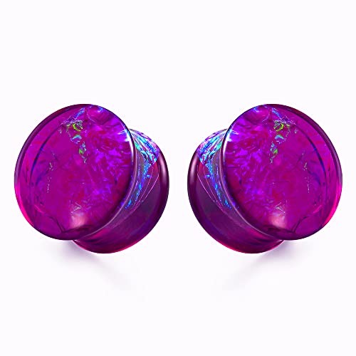 Tbosen Set Of 10 Pairs Mixed Stone Ear Plugs Ear Gauges Ear Tunnels Double Flare Plugs Expander Body Piercing Jewelry 0G-5/8 In 8Mm-16Mm #TOP6