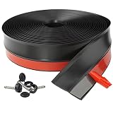 HOMWMPA Garage Door Seal Top and Sides Seal Strip, 34FT Rubber Weather Stripping Replacement, Weathe