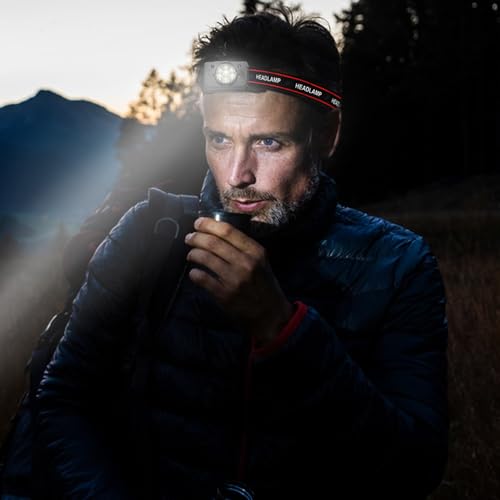 Derwrtup Linterna Frontal LED Recargable - Linterna Impermeable para Equipo de Iluminación | Luz Frontal | para Usar en Camping, Aire Libre, Senderismo, Correr, Ciclismo, y Caminata Nocturna - imagen 3