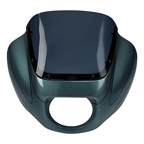 Image of Green-L Front Headlight Quarter Fairing Windshield Fit For Harley Softail Low Rider FXLR S FXLRS 2018-2025 Street Bob FXBB FXBBS 2018-2025 Softail Standard FXST 2020-2024 Spruce