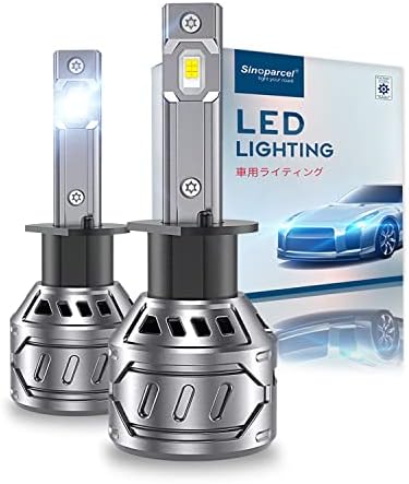 Sinoparcel H11/H9 LED Headlight and H8/H11 Fog Light Bulbs -2 Years Warranty- 10000LM/Set 60W/Set 6500K-711 Halogen Replacement Conversion Kits - 12V/24V 2 Pcs