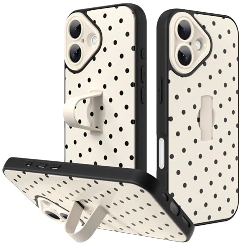 KANGHAR Compatible with iPhone 16 Case White Dot Pattern