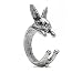 Produktbild Serebra Jewelry Hasen Kaninchen Ring mit Silber-, Bronze-, Schwarztönung Größenverstellbar Damen (Silber)