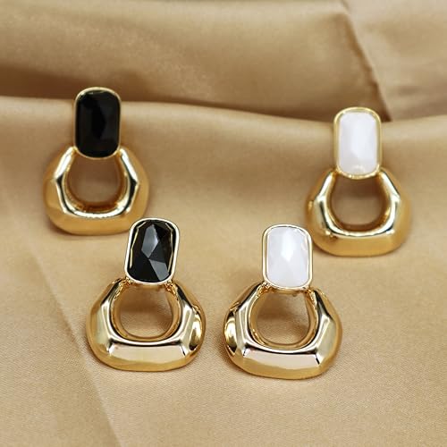 Dangle Drop Earrings for Women Cute Gold Geometric Statement Jewelry4
