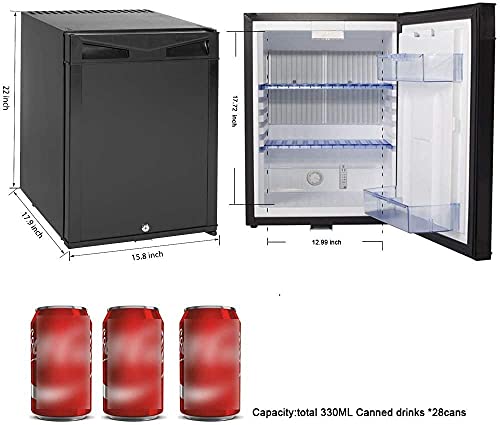 SMETA 12V/110V Compact Refrigerator Freightliner Cascadia Truck Mini fridge RV Can Cooler Camper, 36 qt