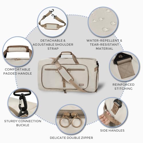 Image of Fmeida 65L Duffle Bag Foldable Travel Duffel Bags for Men Women Travel Bag