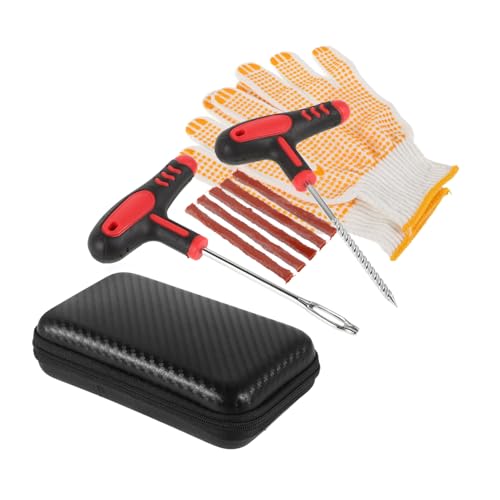 PRETYZOOM 1 Set Tire Repair Kit Motorcycle Tire Plug Kit Emergency Tire Plug Tire Patch Kit Tire Plugs Tubeless Rubber Repair Strip Tire Repair Tools Tire Repair Plugs Tire Plug Tool Plastic