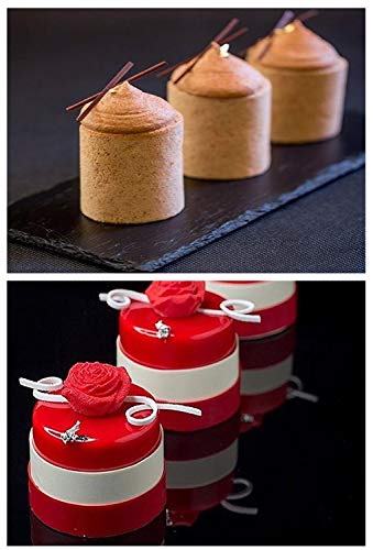 Joho Baking Silicone Molds for Mousse Cake, 3D Silicone Baking Mold Cakes, Dessert Molds for Pastry Chocolate, Tall Cylinder, 8-Cavity - Thumbnail 5