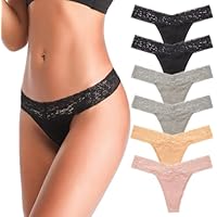 6 Pack Women's T Back Low Waist See Through Panties only .98: eDeal Info